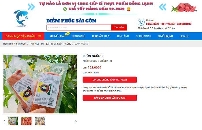Diễm Phúc Sài Gòn đơn vị cung cấp lườn ngỗng chất lượng